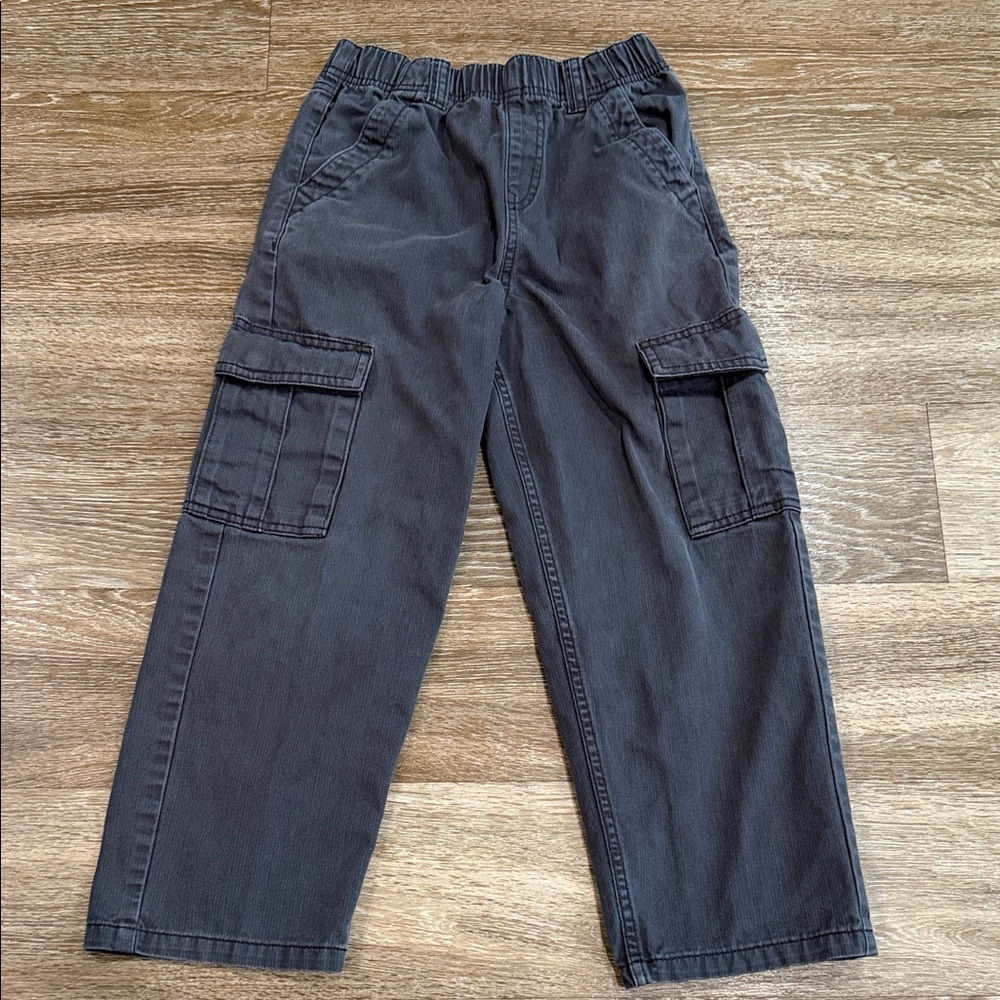 Kids Black Cargo Jeans